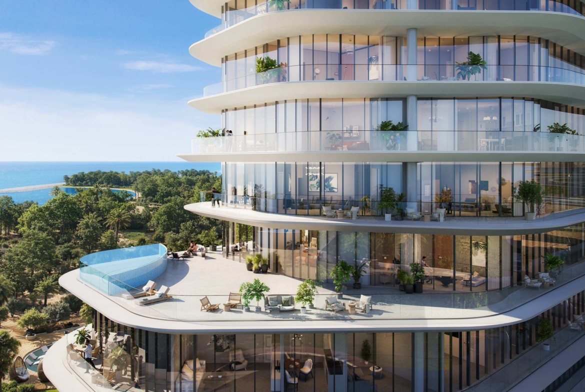 Exterior render of Pelagia on Al Marjan Island, view 4