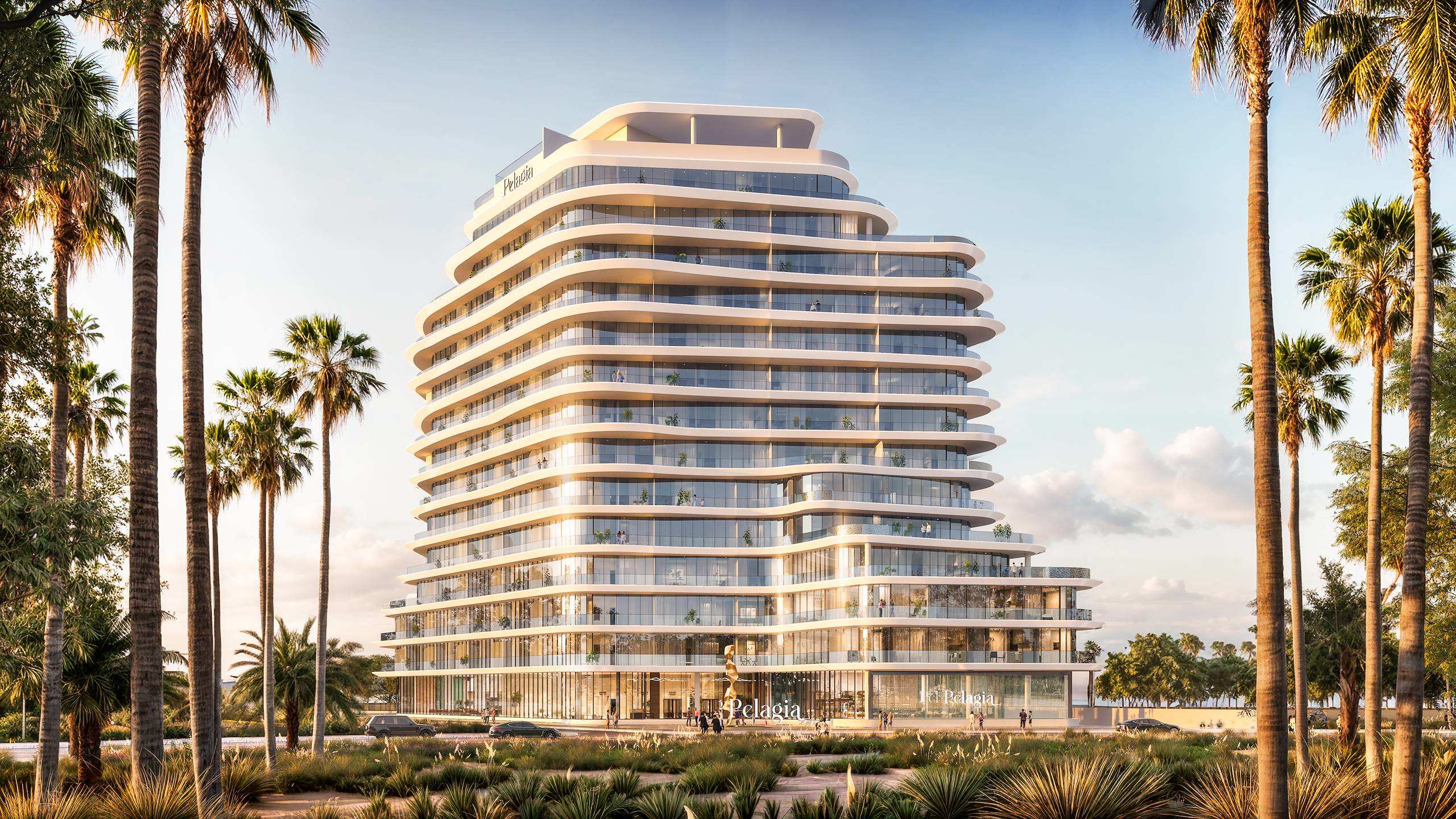 Exterior render of Pelagia on Al Marjan Island, view 8