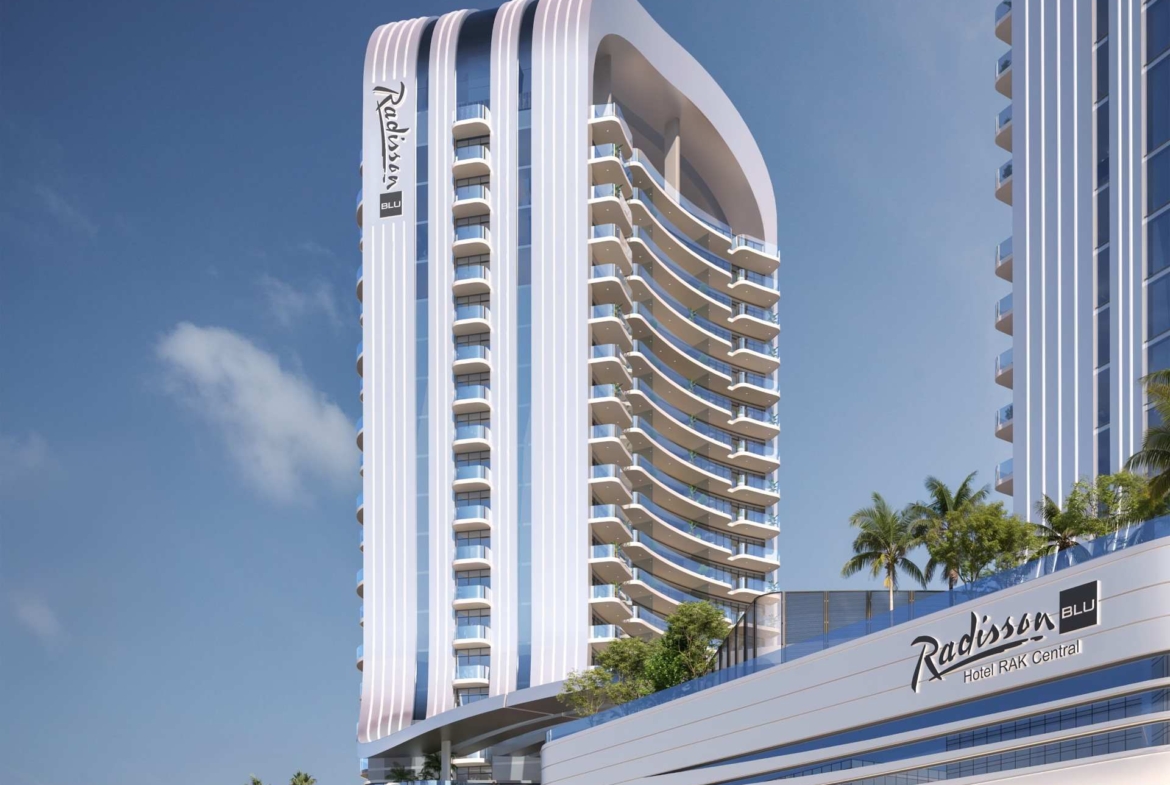 Tower render of Radisson Blu Residences at RAK Central