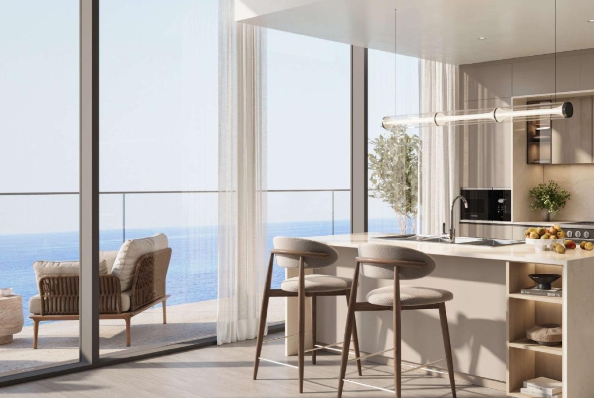 SKAI residence kitchen and dining interior rendering