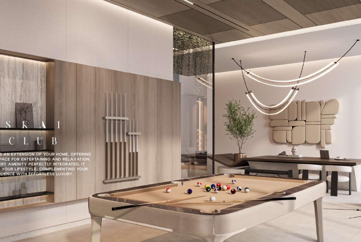 SKAI premium residence living space with contemporary finishes