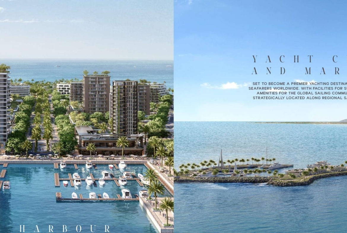 SKAI residential building exterior on Raha Island in Mina