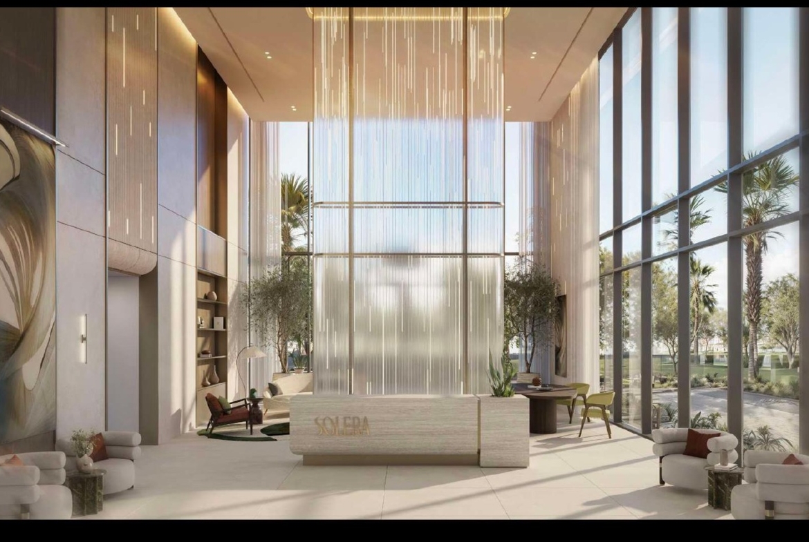 Solera residential lobby interior rendering