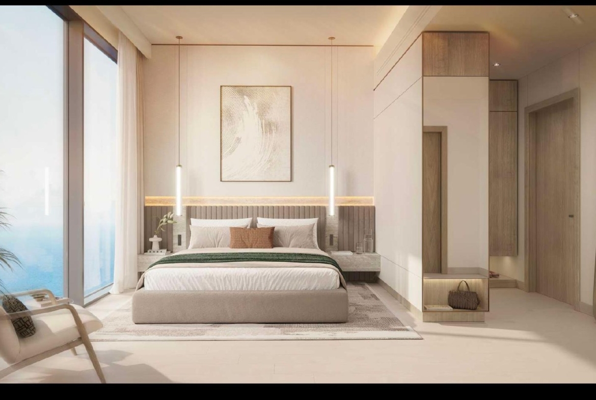 Solera apartment bedroom interior rendering