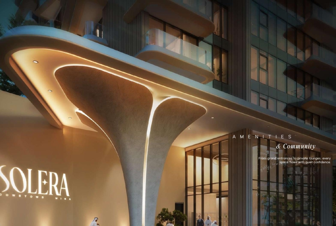 Solera residential entrance exterior rendering