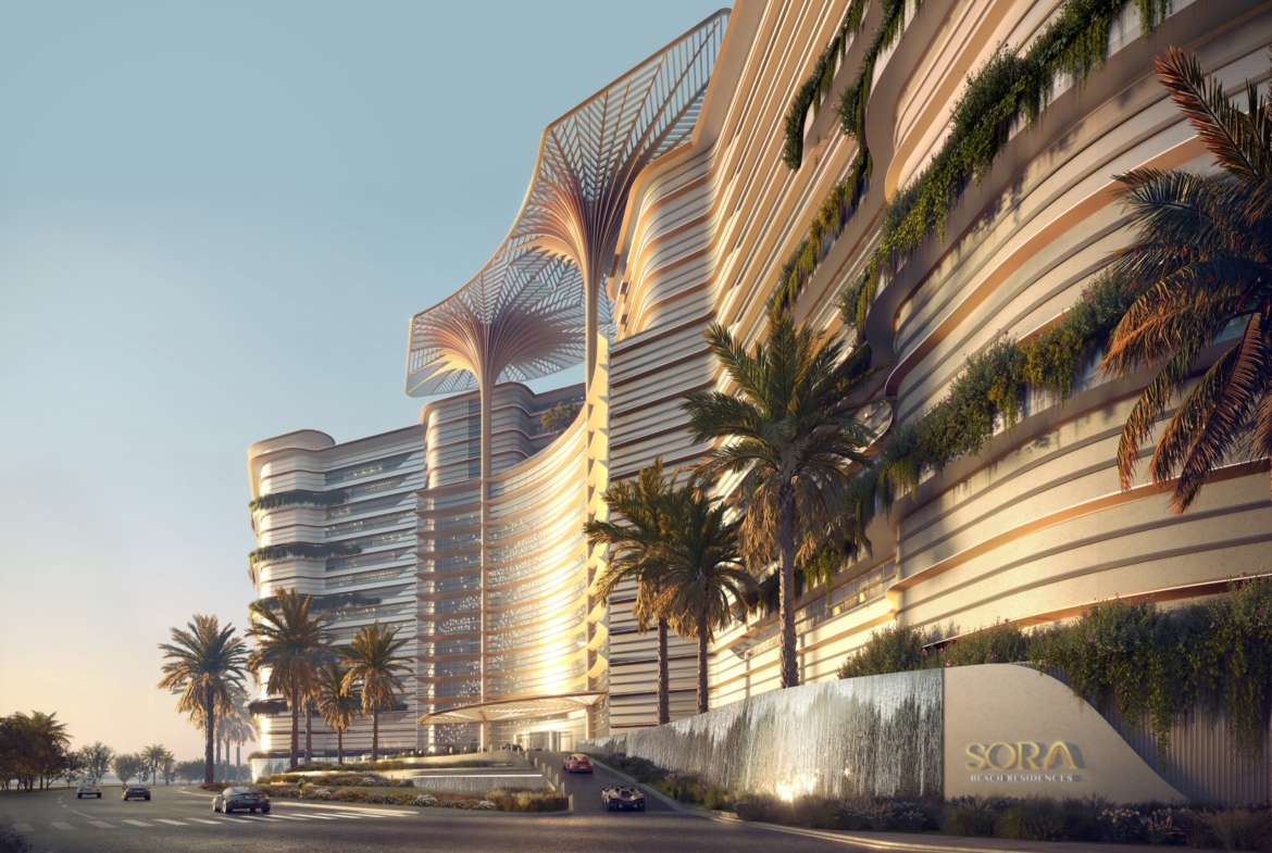 Sora Beach Residences landscaped arrival and entrance