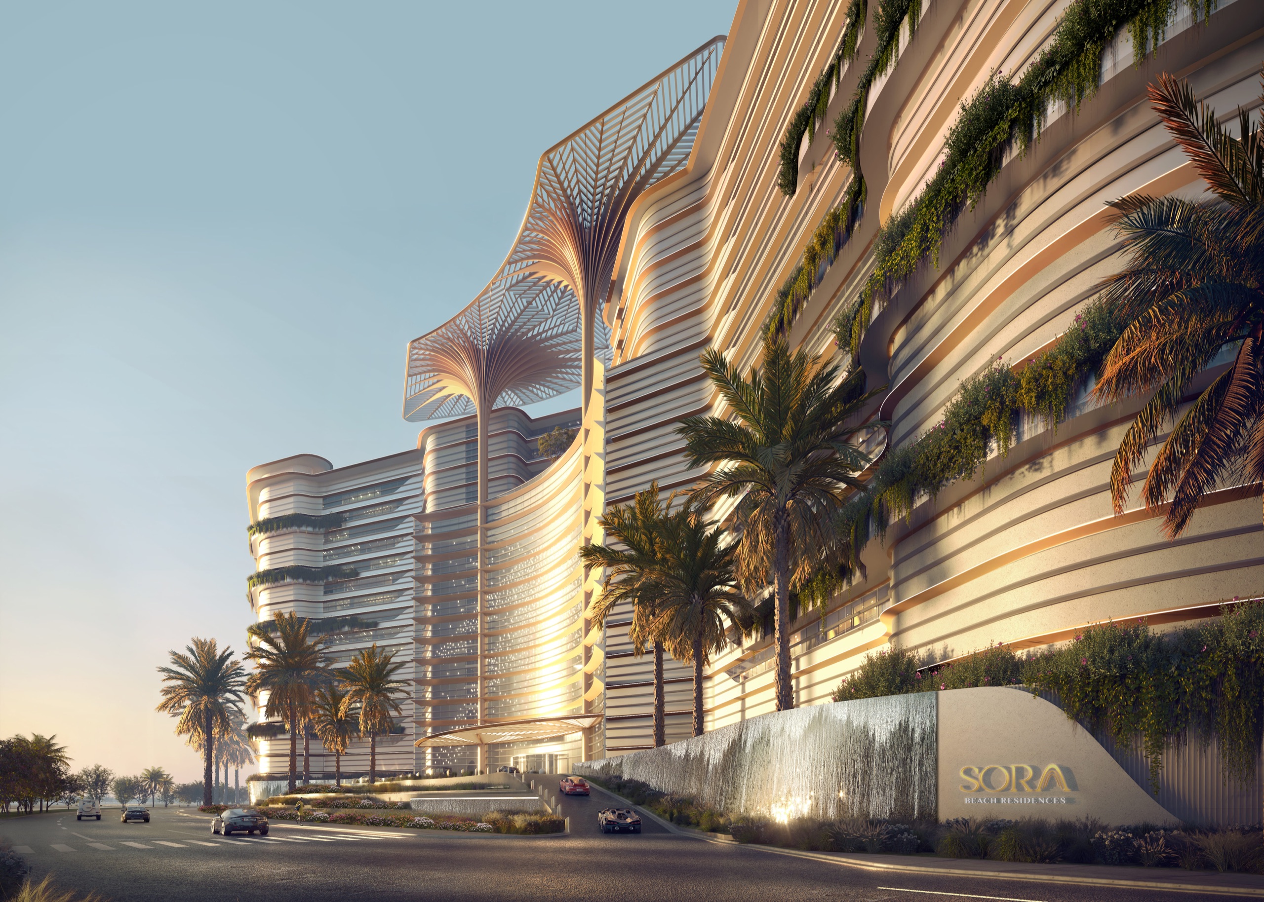 Sora Beach Residences landscaped arrival and entrance