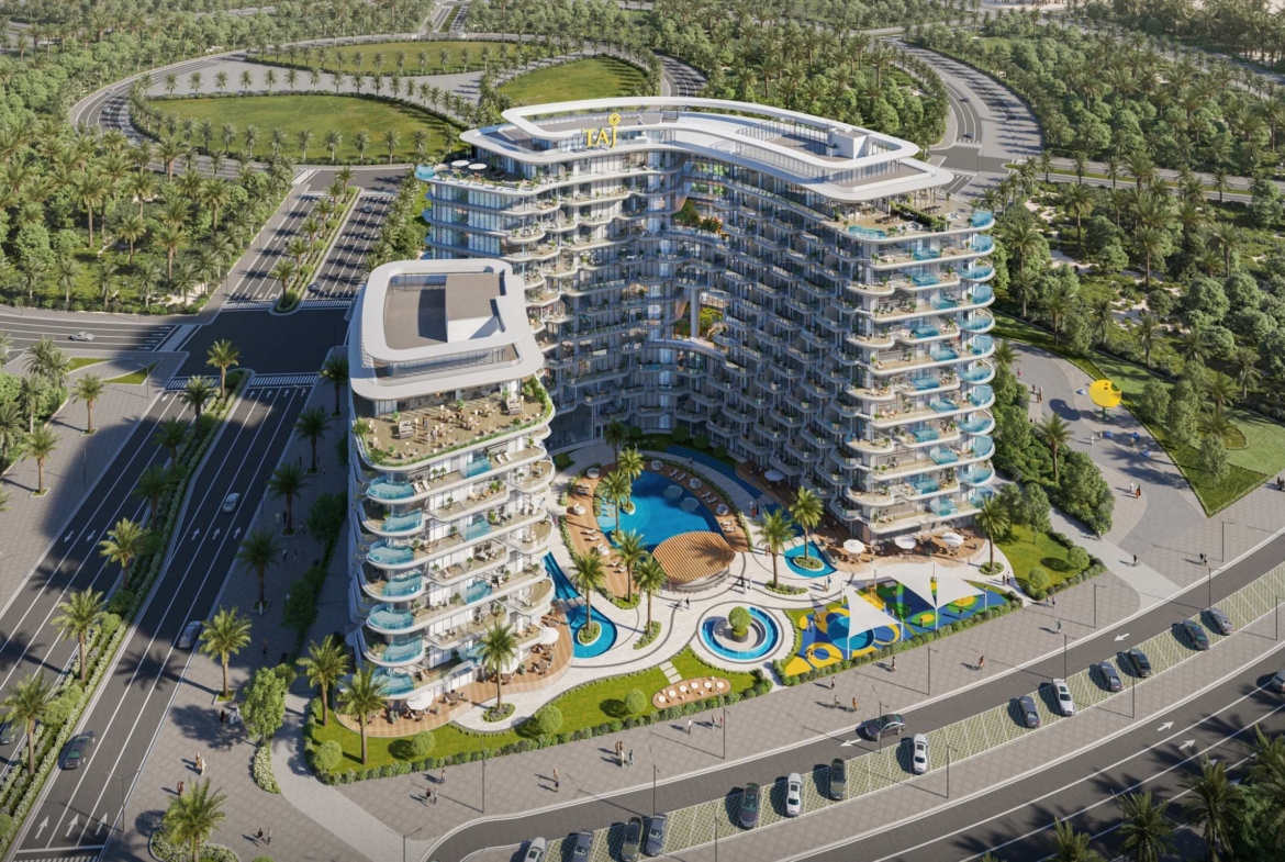 Exterior render of Taj Wellington Mews on Al Marjan Island, view 5