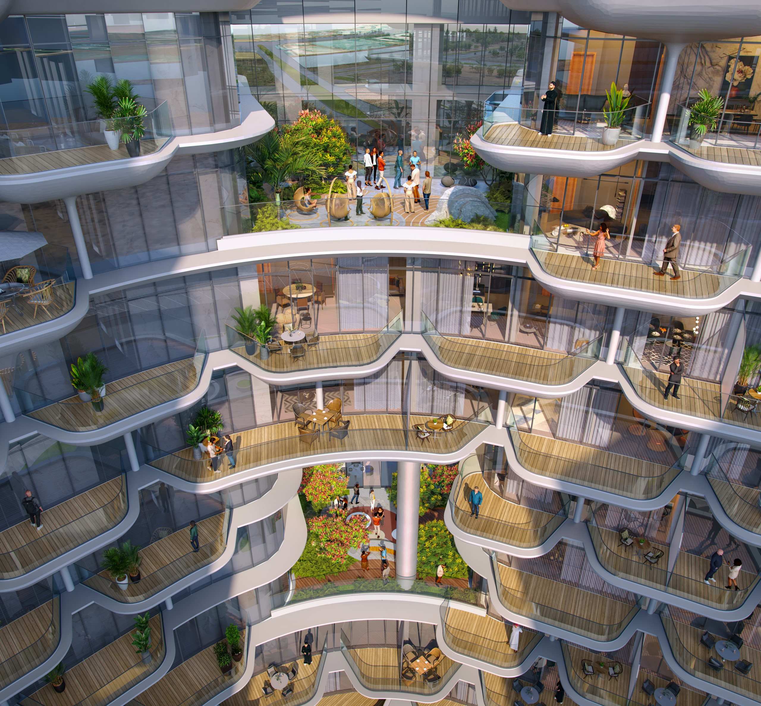 Exterior render of Taj Wellington Mews on Al Marjan Island, view 7