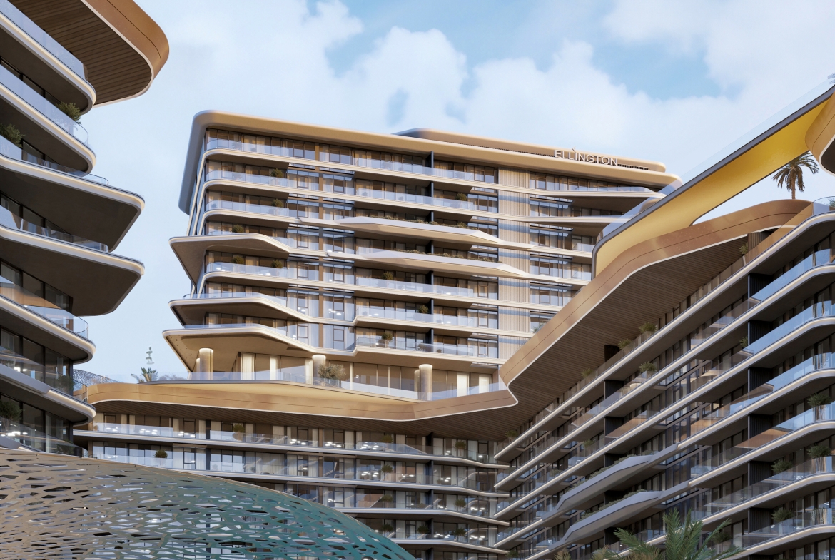 Costa Mare residential towers viewed from the waterfront