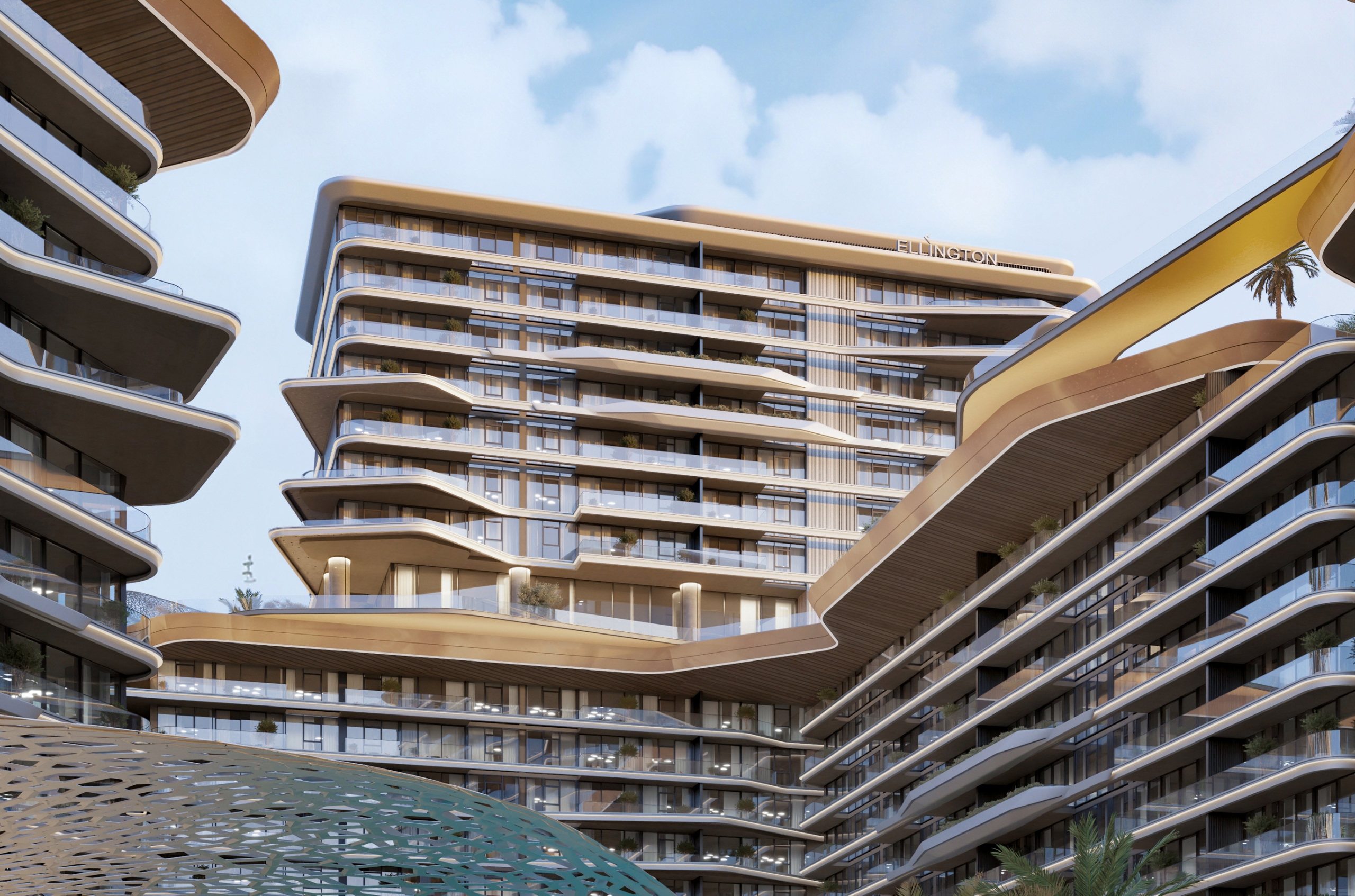 Costa Mare residential towers viewed from the waterfront