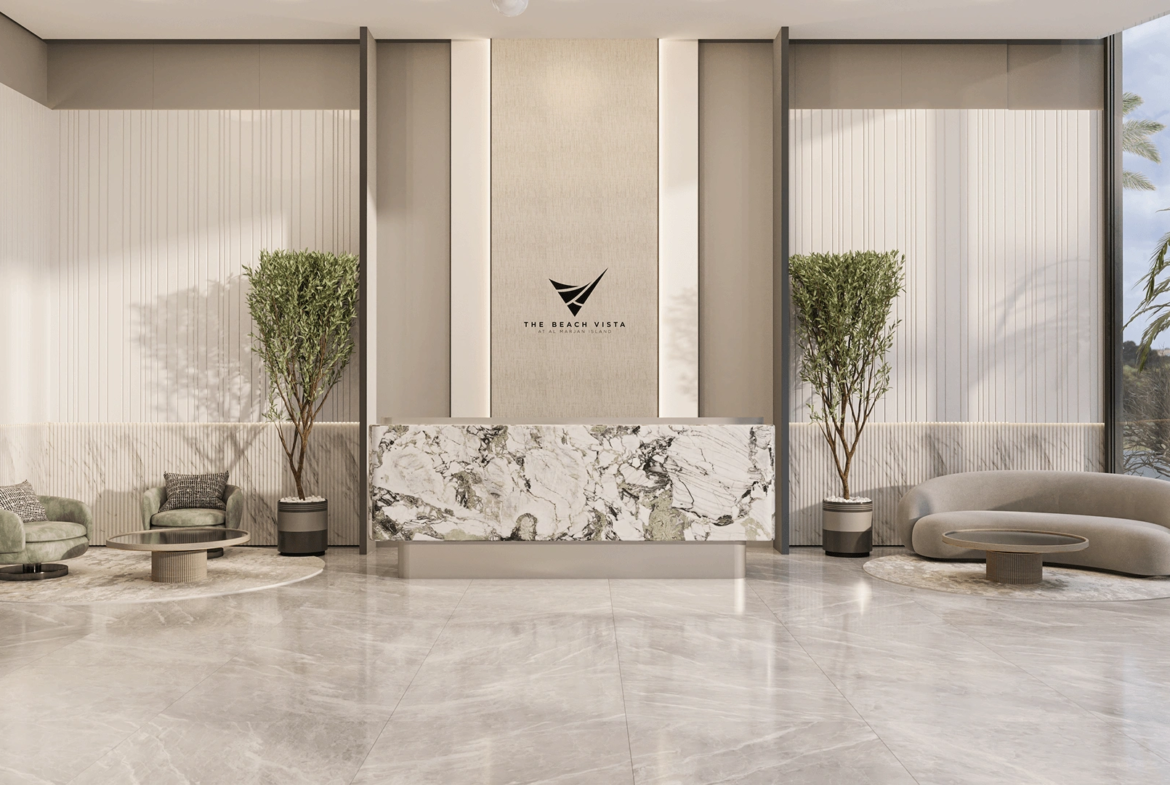 Reception lobby at The Beach Vista