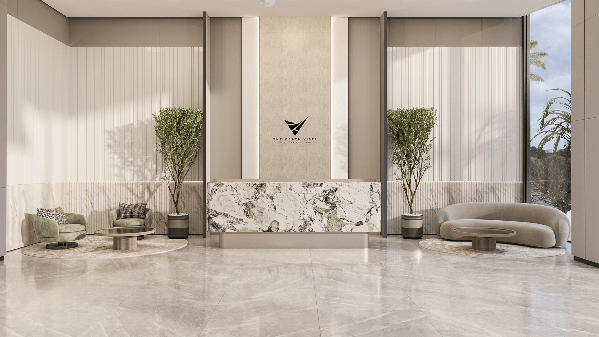 Reception lobby at The Beach Vista